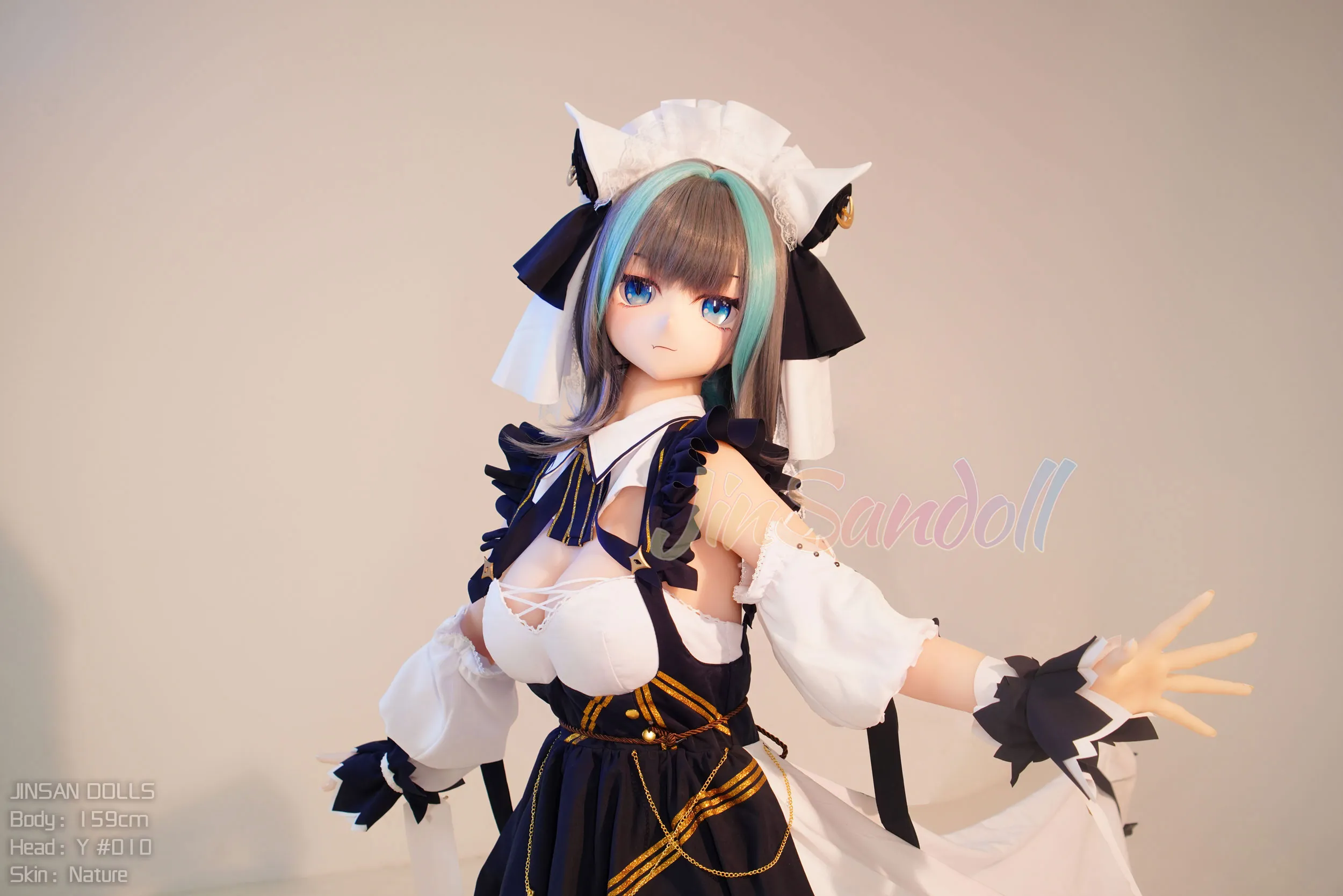 159cm (5ft3) Bonnet H Poupée réaliste style anime PVC et S-TPE Poupée sexuelle Tête #Y010